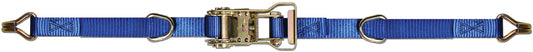 Ancra Cargo® Mini Ratchet Strap Assembly with Wire Hooks & Sliding D-Rings