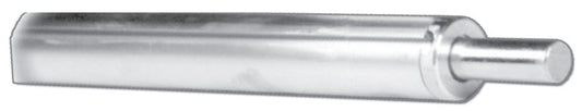 Close‑up of an aluminum adjustable tarp winder bar with a stepped shaft design, shown horizontally on a white background.