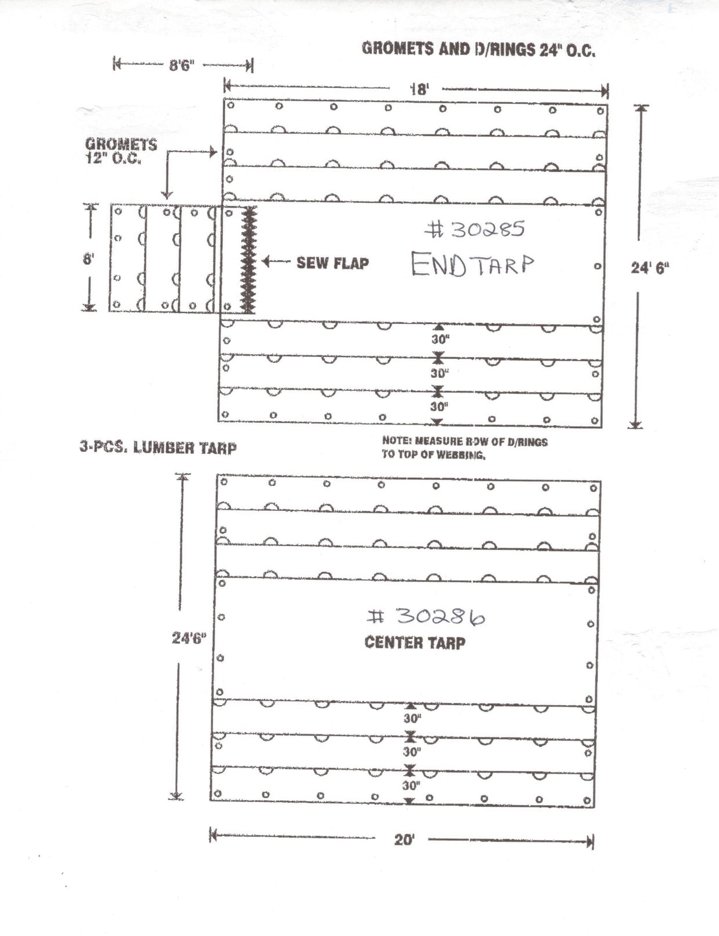 Lumber Tarp with Flap